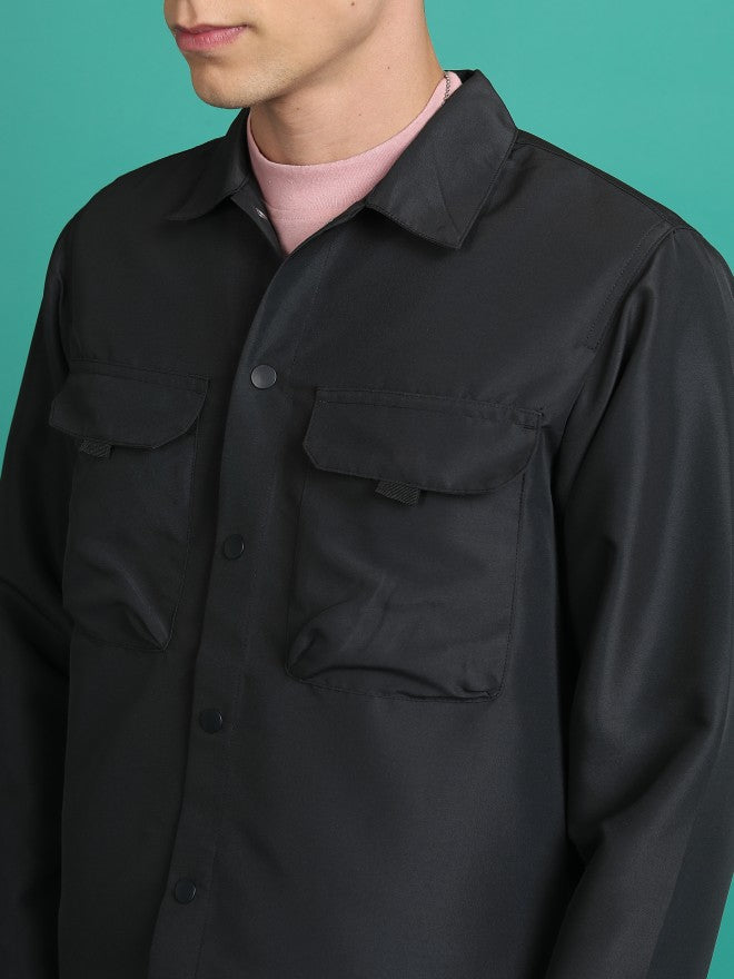 Ketch Men Black Open Front Jacket - Black - Image 5