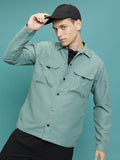 Ketch Men Olive Solid Bomber Jacket - Olive - Image 1