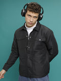 Ketch Men Black Solid Bomber Jacket - Black - Image 1