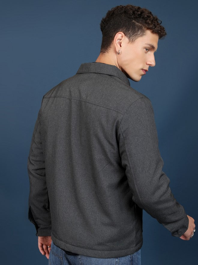 Ketch Men Grey Open Front Jacket - Grey - Image 3