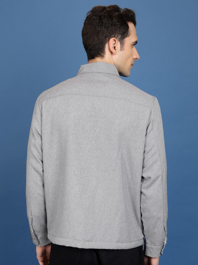 Ketch Men Grey Open Front Jacket - Grey - Image 3