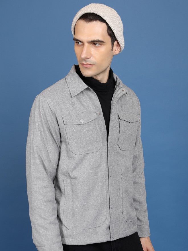 Ketch Men Grey Open Front Jacket - Grey - Image 6