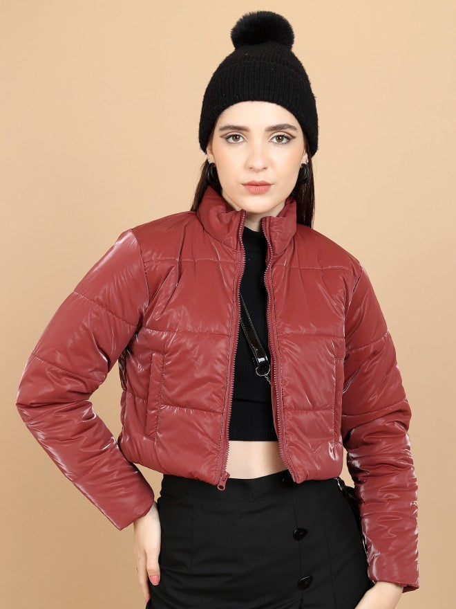 Ketch Women Red Puffer Jacket - Red - Image 1