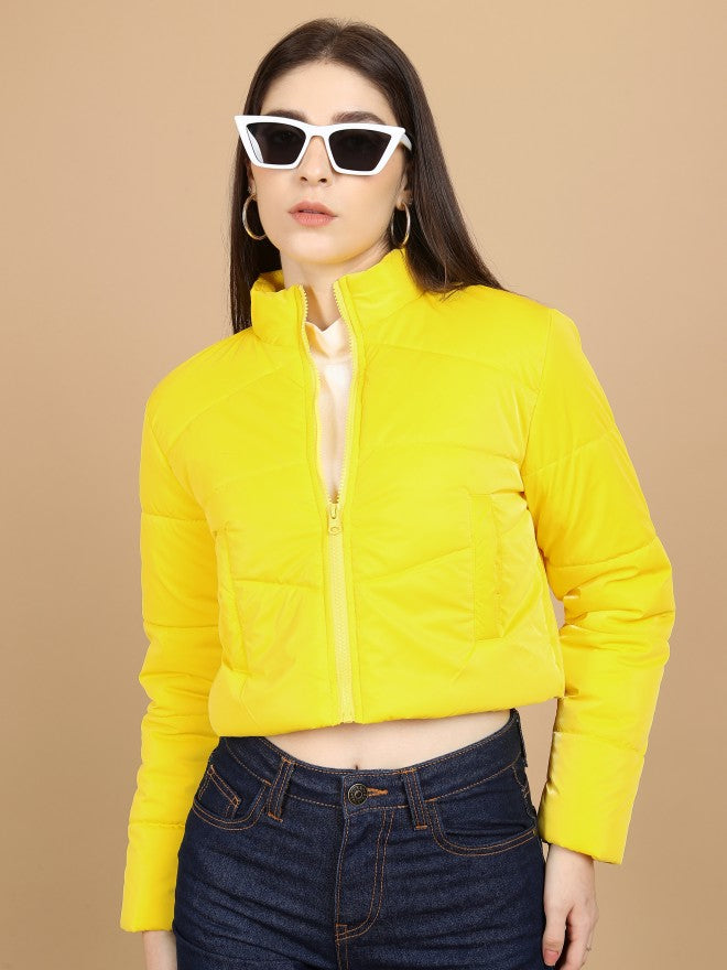 Ketch Women Yellow Puffer Jacket - Yellow - Image 1