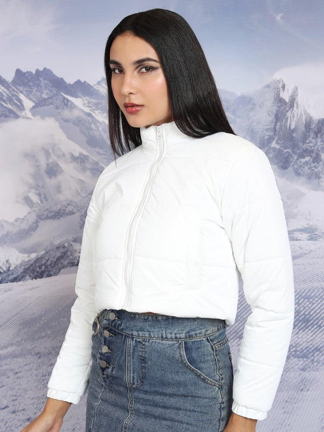 Ketch Women White Puffer Jacket - White - Image 4