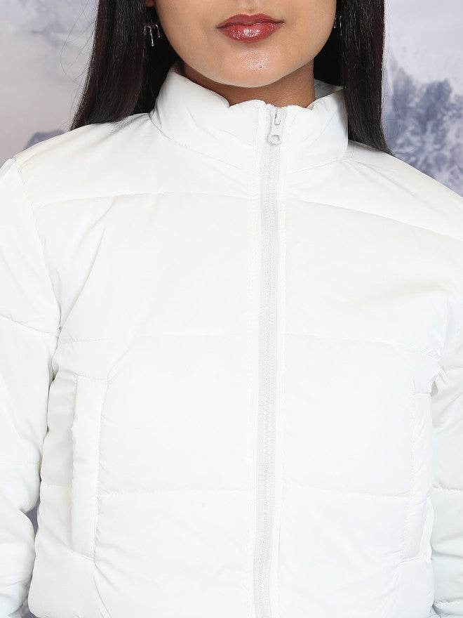 Ketch Women White Puffer Jacket - White - Image 5