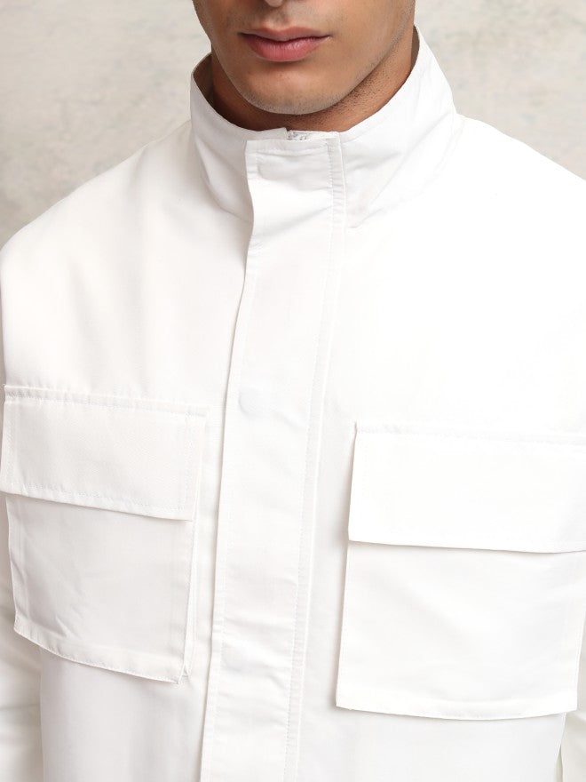 Ketch Men White Solid Tailored Jacket - White - Image 5
