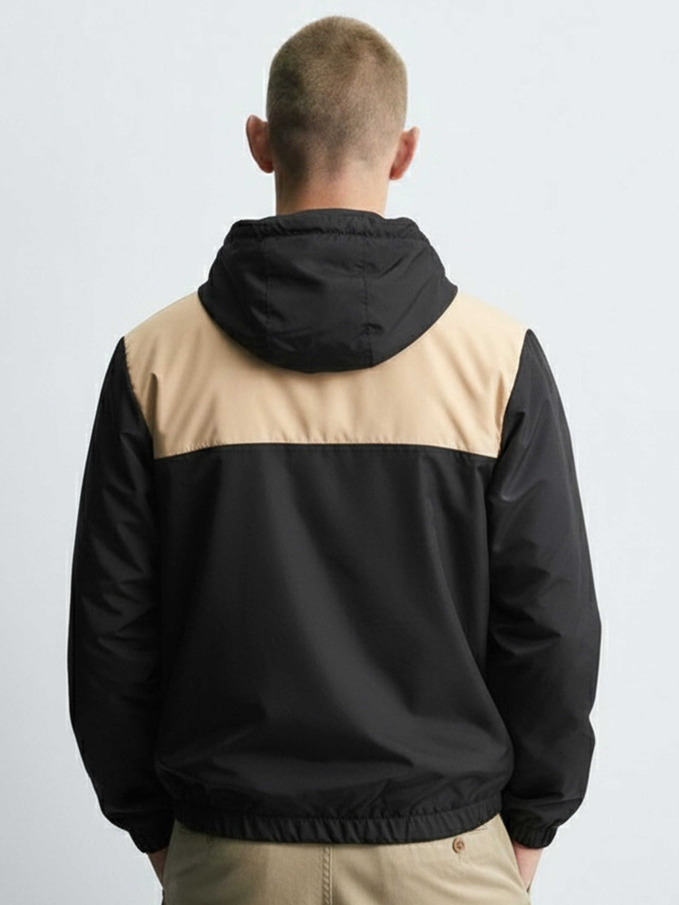 Ketch Men Beige Colourblocked Bomber Jacket - Beige - Image 2