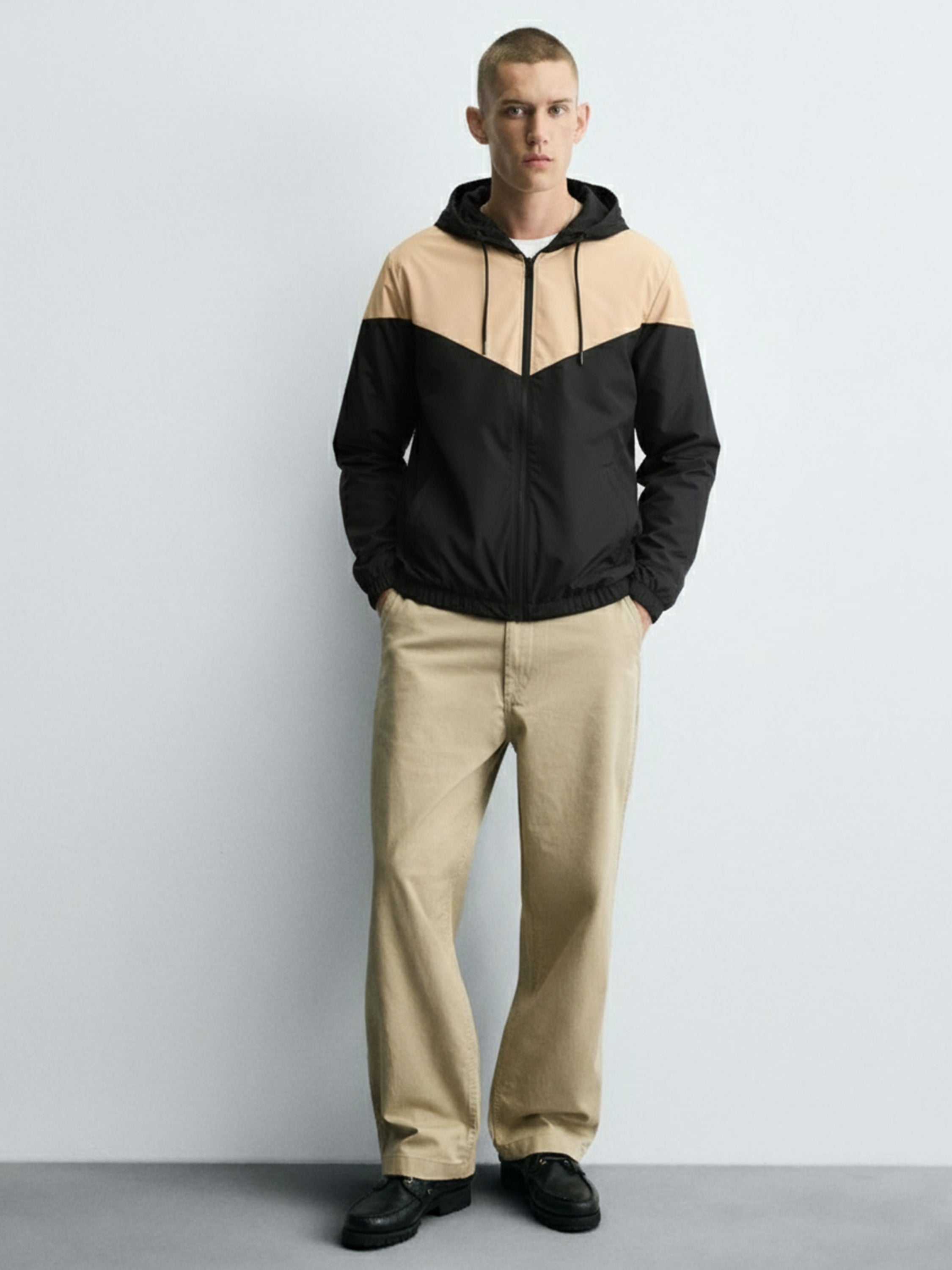 Ketch Men Beige Colourblocked Bomber Jacket - Beige - Image 3