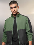 Ketch Men Black Colourblocked Bomber Jacket - Black - Image 1