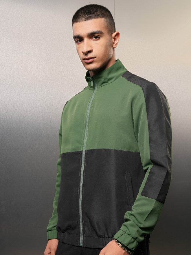 Ketch Men Black Colourblocked Bomber Jacket - Black - Image 4