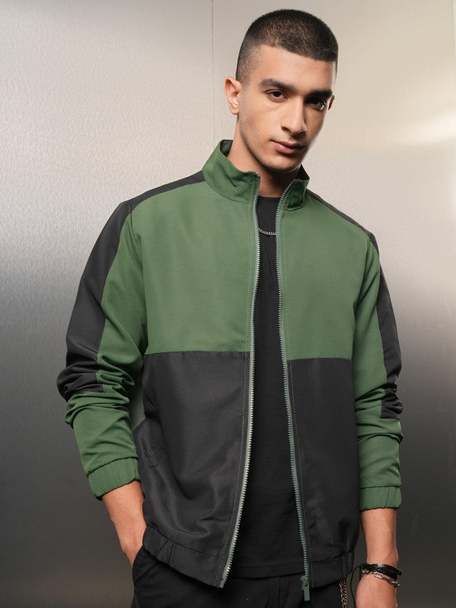 Ketch Men Black Colourblocked Bomber Jacket - Black - Image 7