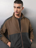Ketch Men Black Colourblocked Bomber Jacket - Black - Image 1