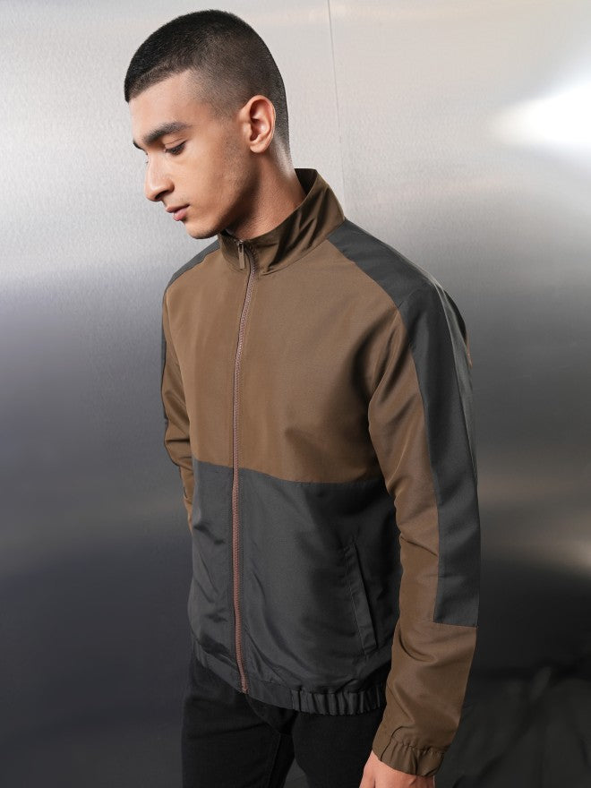 Ketch Men Black Colourblocked Bomber Jacket - Black - Image 4