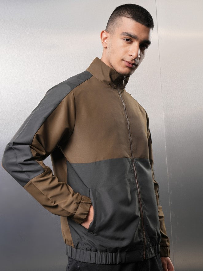 Ketch Men Black Colourblocked Bomber Jacket - Black - Image 6
