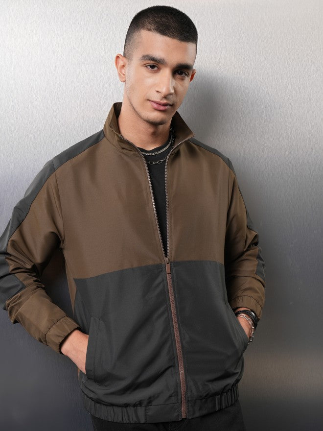 Ketch Men Black Colourblocked Bomber Jacket - Black - Image 7