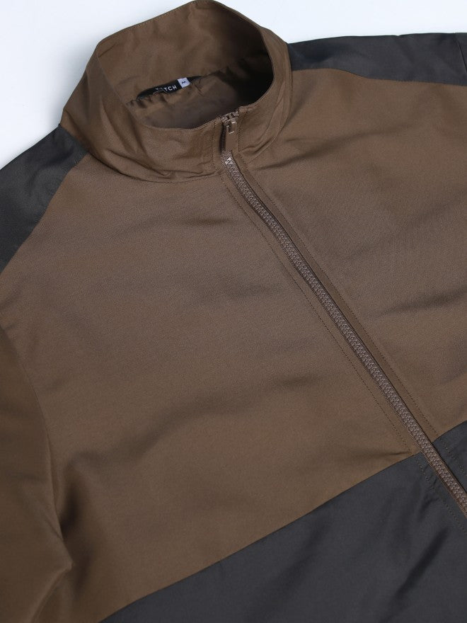 Ketch Men Black Colourblocked Bomber Jacket - Black - Image 8