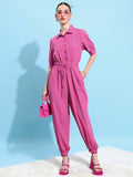 Ketch Women Pink Solid Jumpsuit - Pink - Image 1