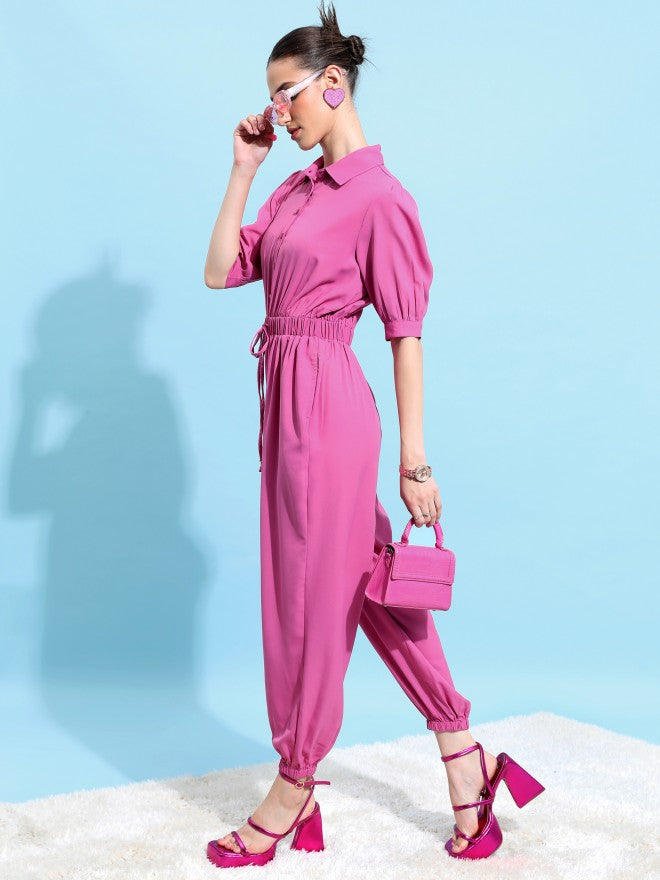 Ketch Women Pink Solid Jumpsuit - Pink - Image 2