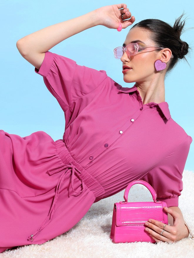 Ketch Women Pink Solid Jumpsuit - Pink - Image 5