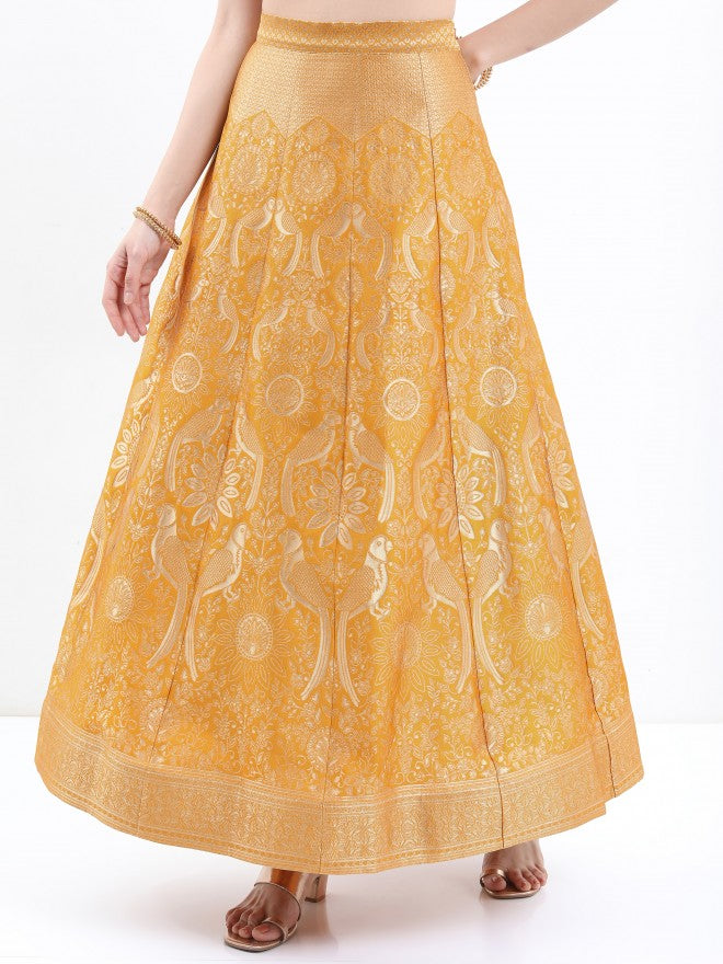 Ketch Women Yellow Printed Top With Skirt And Dupatta - Yellow - Image 8