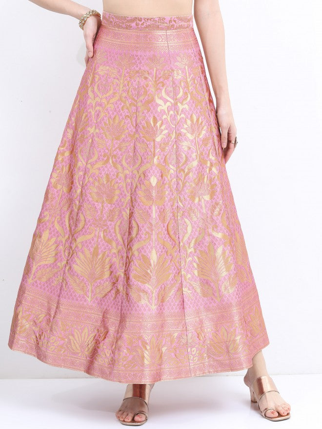 Ketch Women Pink Embroidered Top With Skirt And Dupatta - Pink - Image 6