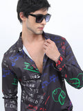 Ketch Men Black Printed Slim Fit Casual Shirt - Black - Image 1