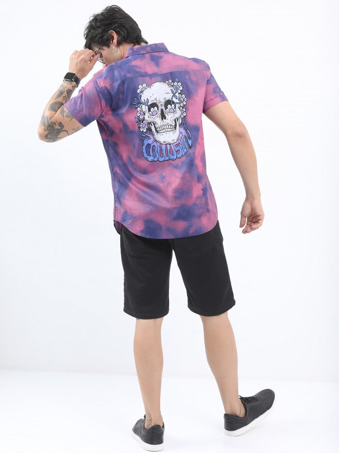 Ketch Men Pink Slim Fit Printed Casual Shirt - Pink - Image 2