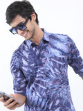 Ketch Men Navy Printed Slim Fit Casual Shirt - Navy Blue - Image 1