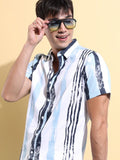 Ketch Men Blue Printed Slim Fit Casual Shirt - Blue - Image 1