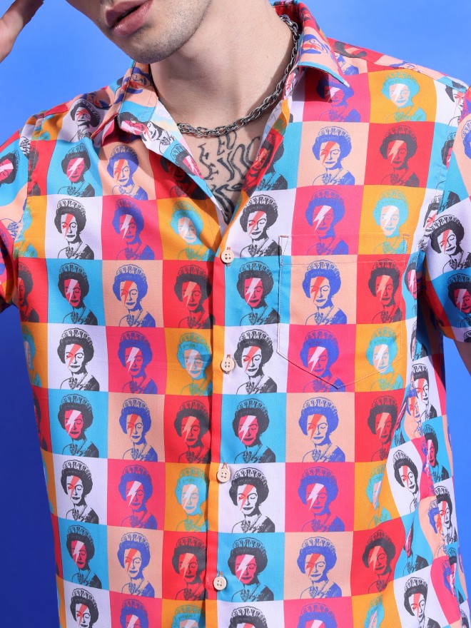 Ketch Men Multicolor Printed Slim Fit Casual Shirt - Multi - Image 5
