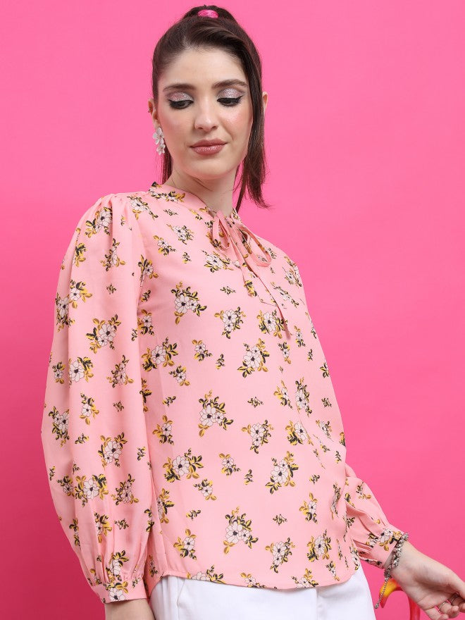 Ketch Women Pink Printed Casual Shirt - Pink - Image 4