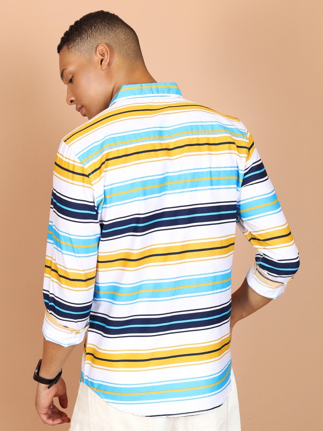 Ketch Men Multi Striped Slim Fit Casual Shirt - Multi - Image 3