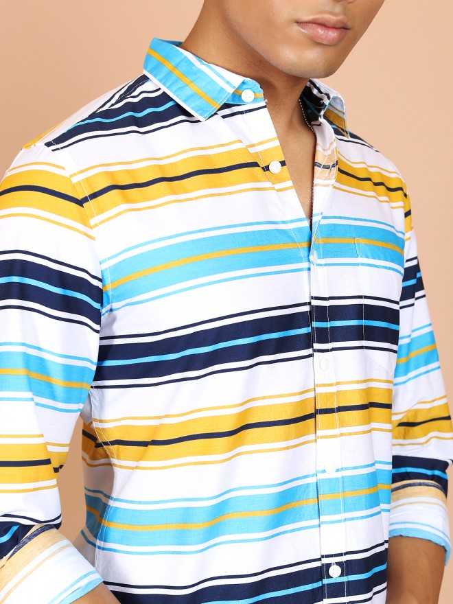 Ketch Men Multi Striped Slim Fit Casual Shirt - Multi - Image 5