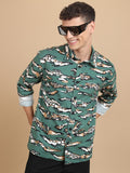 Ketch Men Green Printed Slim Fit Casual Shirt - Green - Image 1