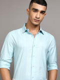 Ketch Men Blue Striped Slim Fit Casual Shirt - Blue - Image 1