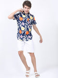 Ketch Men Navy Blue Printed Slim Fit Casual Shirt - Navy Blue - Image 1