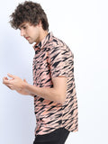 Ketch Men Pink Printed Slim Fit Casual Shirt - Pink - Image 1