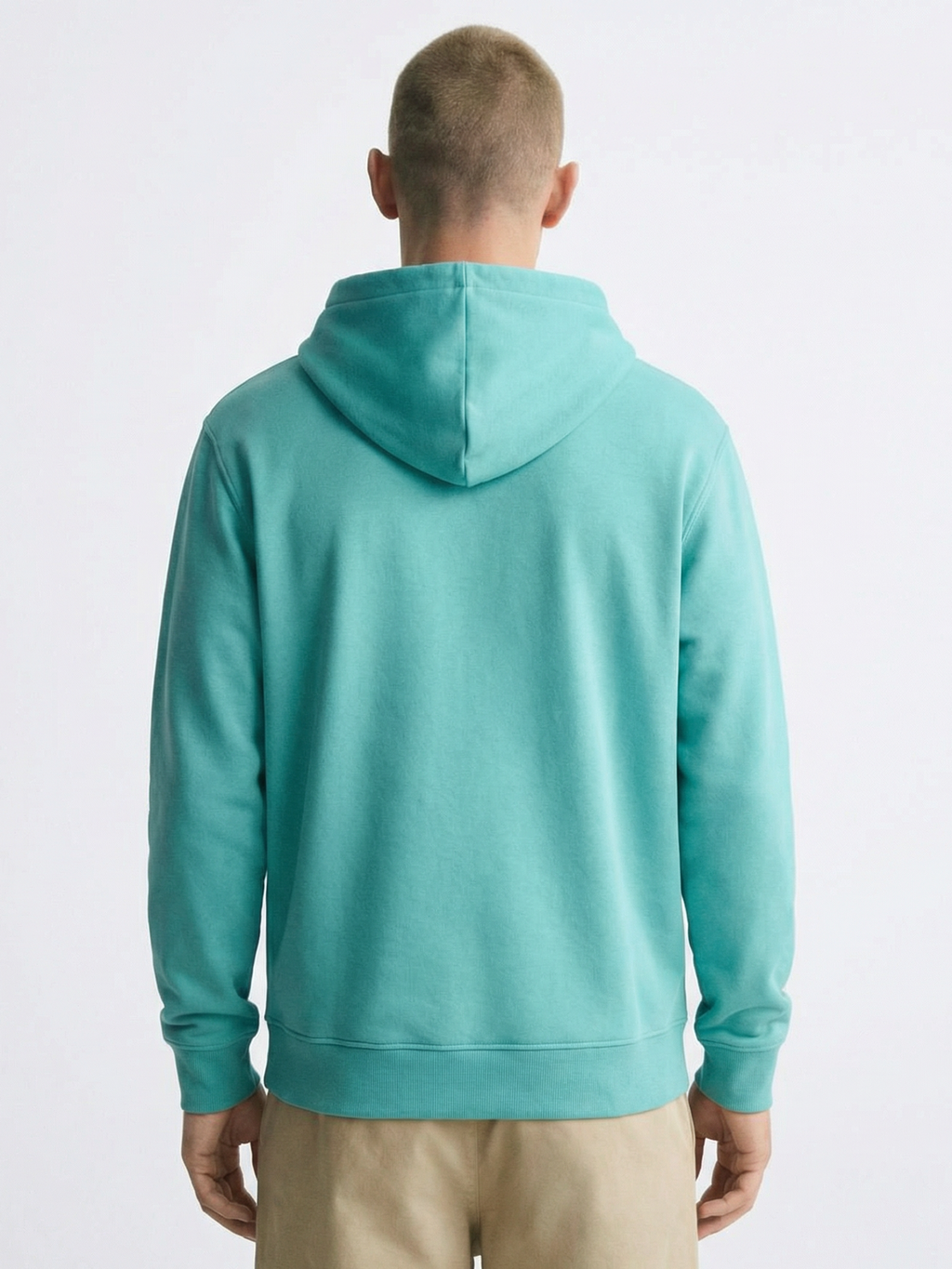 Ketch Men Blue Hooded Pullover Sweatshirt - Blue - Image 3