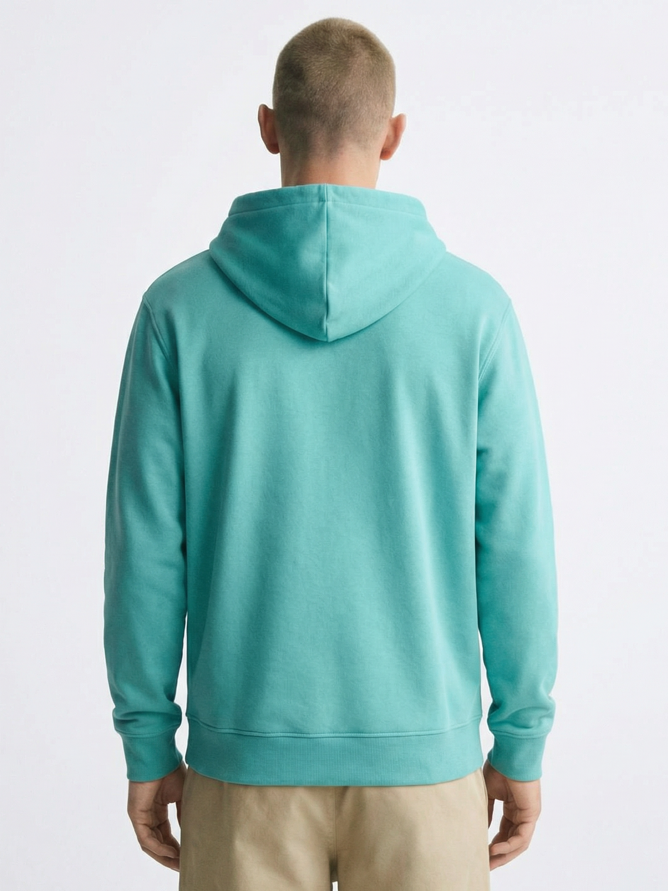 Ketch Men Blue Hooded Pullover Sweatshirt - Blue - Image 3