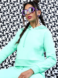 Ketch Women Green Hoodie Pullover Sweatshirt - Green - Image 1