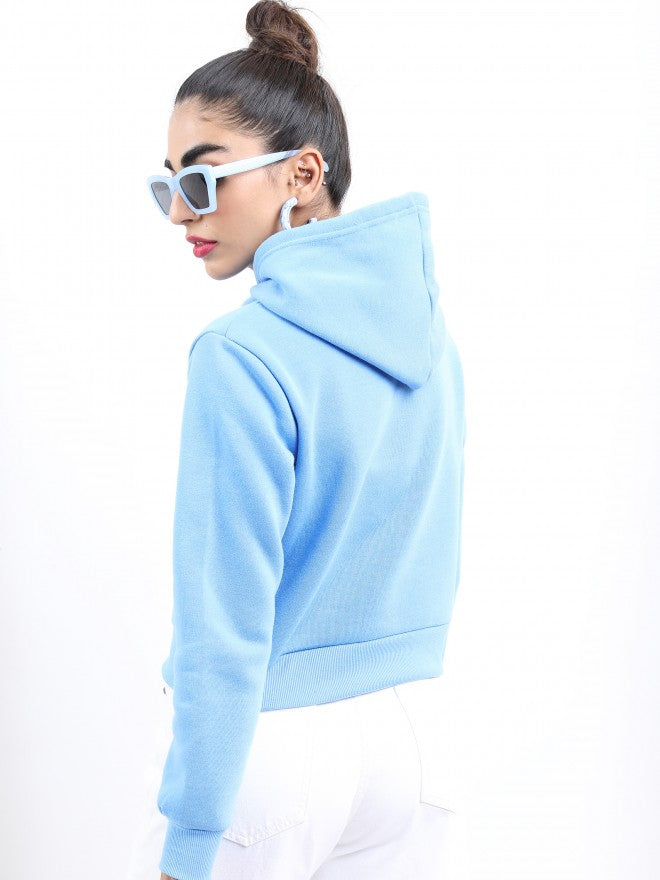 Ketch Women Blue Hoodie Pullover Sweatshirt - Blue - Image 3