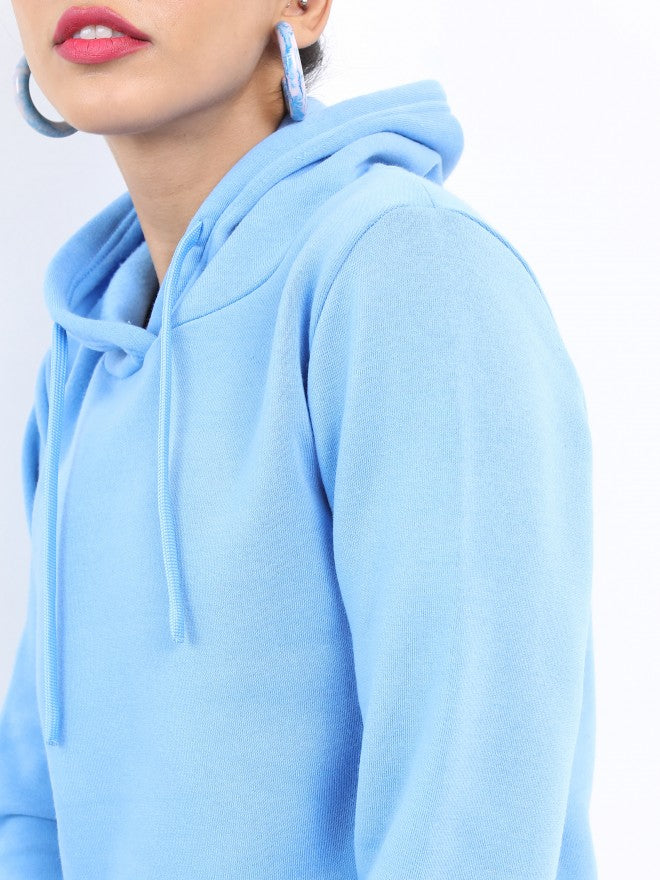 Ketch Women Blue Hoodie Pullover Sweatshirt - Blue - Image 5