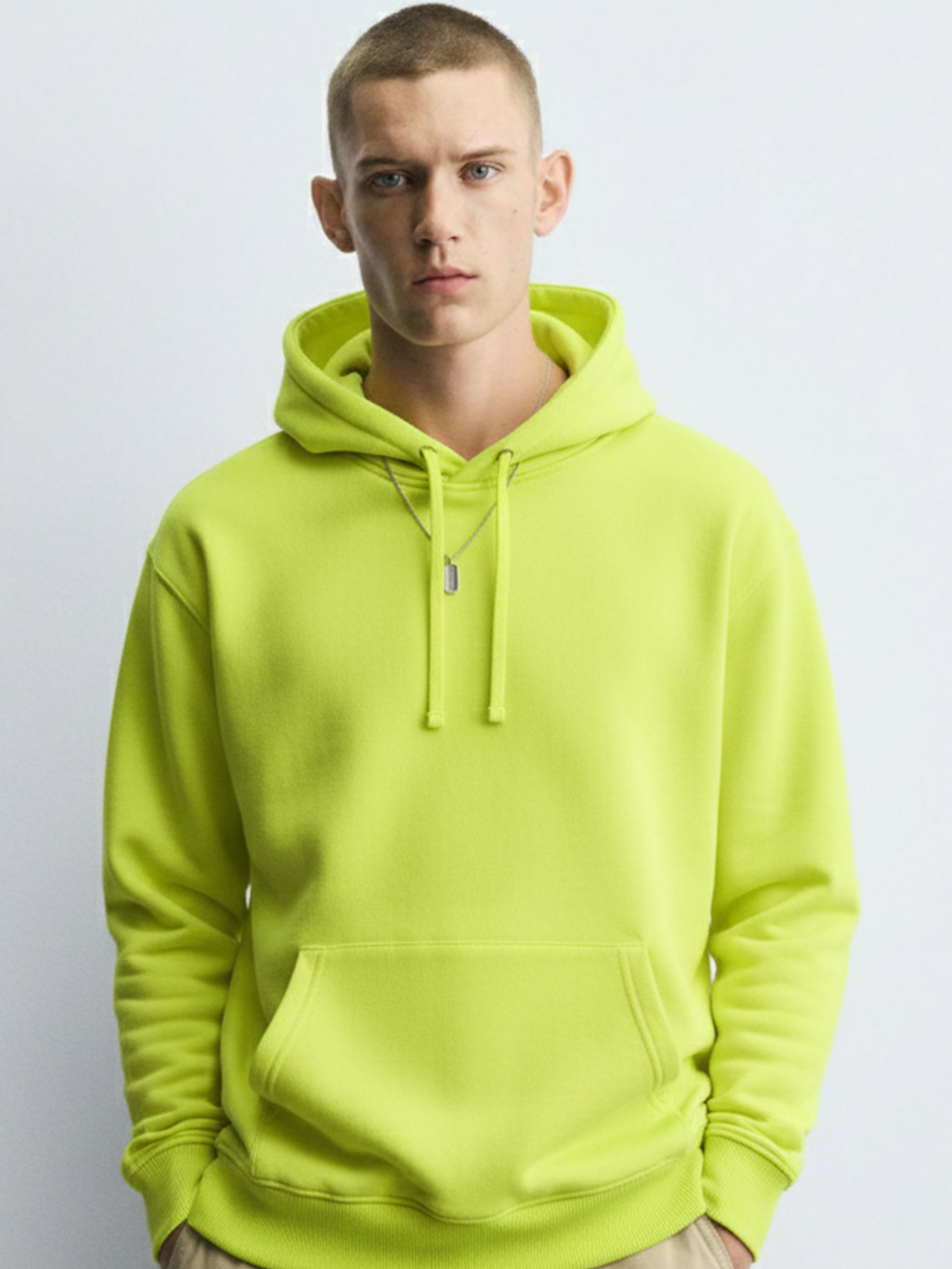 Ketch Men Green Hooded Pullover Sweatshirt - Green - Image 1