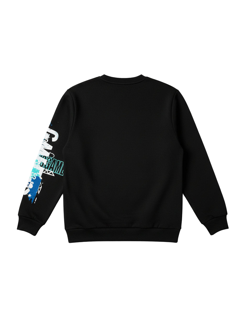 Ketch Men Black Round Neck Pullover Sweatshirt - Black - Image 4