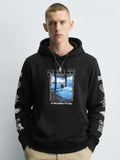 Ketch Men Black Hooded Pullover Sweatshirt - Black - Image 1