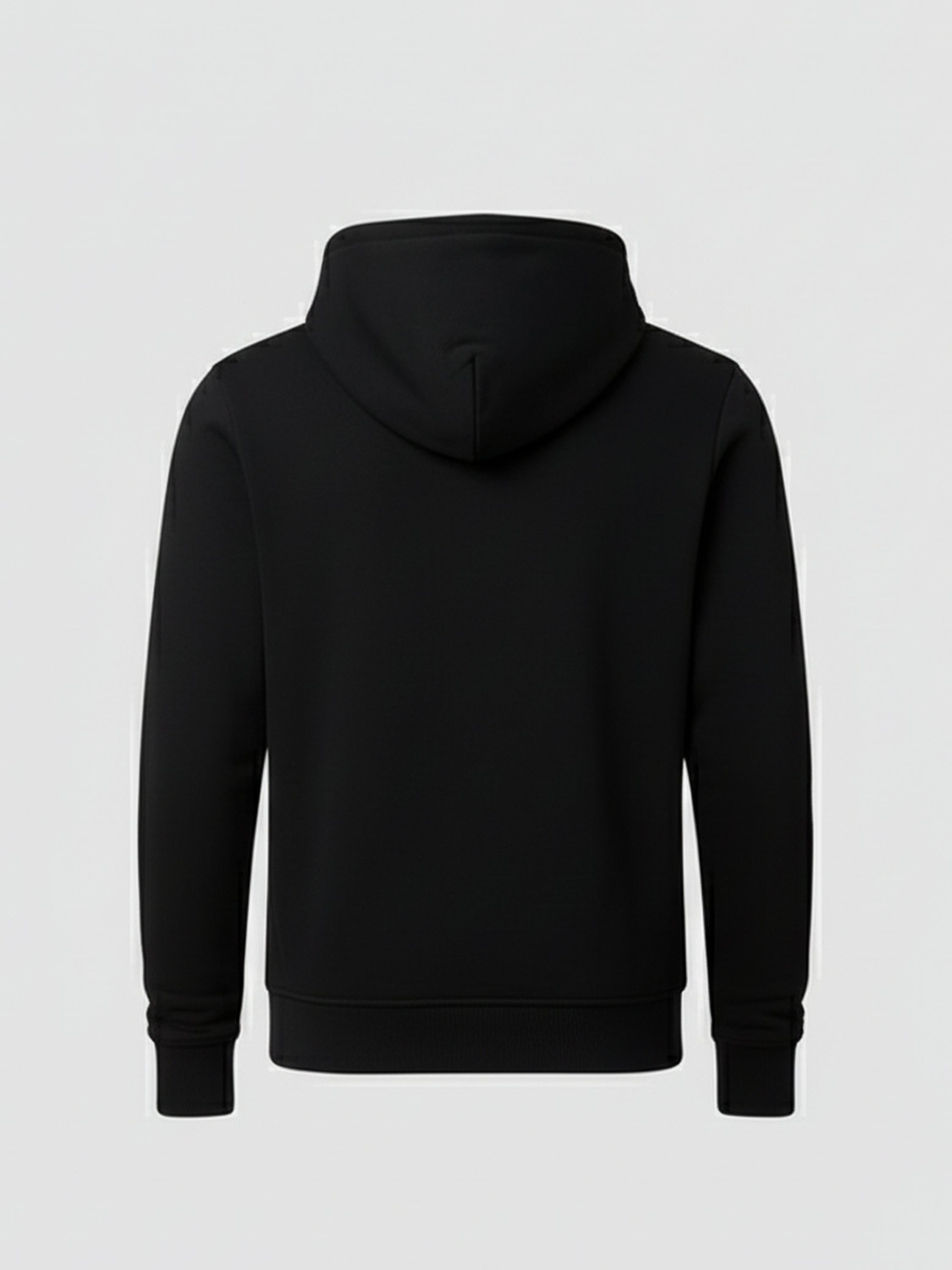 Ketch Men Black Hooded Pullover Sweatshirt - Black - Image 5