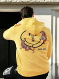 Ketch Men Yellow Hooded Pullover Sweatshirt - Yellow - Image 1
