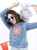 Ketch Women Blue Hoodie Pullover Sweatshirt - Blue - Image 1