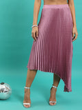 Ketch Women Pink Midi Skirt - Pink - Image 1